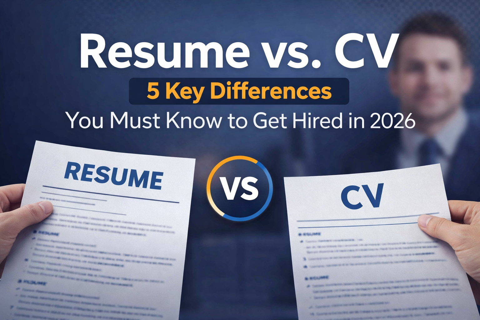Resume vs. CV: 5 Key Differences You Must Know to Get Hired in 2026